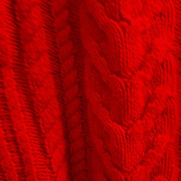 Old Navy Red Cable Knit Sweater - Picture 3 of 4